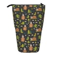 thumbnail image 1 of Lsque Funny Sloths In The Forest Pattern Telescopic Pencil Bag Pen Holder Stationery Case, Stand-up Retractable Transformer Bag Organizer, 1 of 6