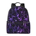thumbnail image 1 of Lsque Galaxy Lightning Pattern Backpack – School Travel Canvas Daypack with Ergonomic Padded Straps, Multiple Compartments & Leather Handle, 1 of 5