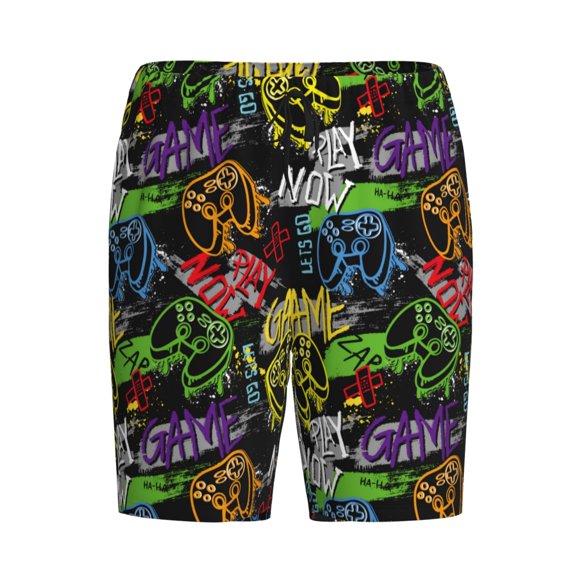 Lsque Game Joysticks Mens Sleep Pajama Shorts,Short Pajama Pants, Cotton Ultra-Soft Knit-Small