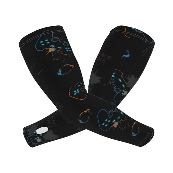 Lsque Game Time Cooling Arm Sleeves for Men & Women -Compression Sleeves to Cover Arms for Working,Sun Sleeves for UV Protection,Breathable, Moisture-Wicking