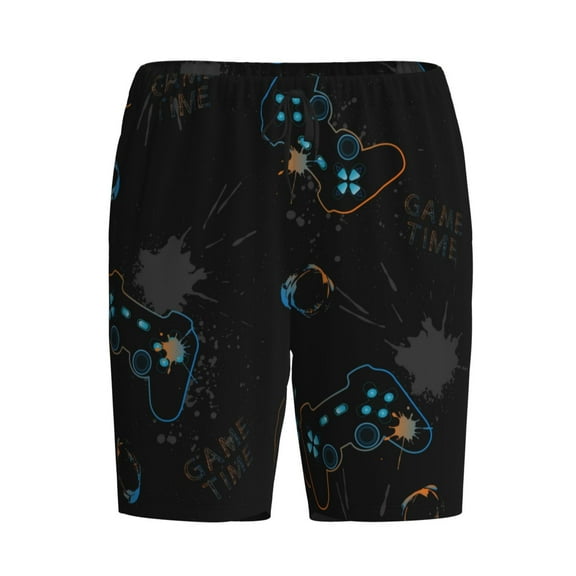 Lsque Game Time Mens Sleep Pajama Shorts,Short Pajama Pants, Cotton Ultra-Soft Knit-Small
