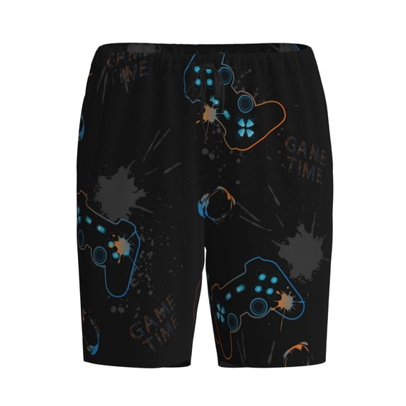 Lsque Game Time Mens Sleep Pajama Shorts,Short Pajama Pants, Cotton Ultra-Soft Knit-X-Large