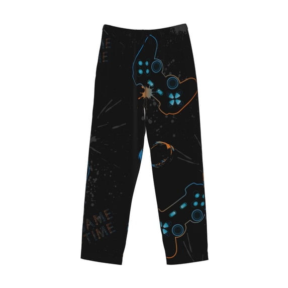 Lsque Game Time Print Men's Pajama Pants, Lounge Pant - Comfortable Home Wear,Elastic Waistband, Stylish Design-Large