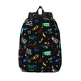 thumbnail image 1 of Lsque Gamepads Pattern Canvas Daypack, Durable Backpack, High-quality Versatile Backpack,Vintage Compact Backpack-Small, 1 of 6