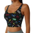 thumbnail image 1 of Lsque Gamepads Printed Women'S Sports Bra, Compression, Moisture Wicking, High-Impact Sports Bra For Women,Supportive sports bra-Small, 1 of 9