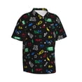 thumbnail image 1 of Lsque Gamepads pattern Hawaiian Shirt for Men, Unisex Summer Beach Casual Short Sleeve Button Down Shirts-Small, 1 of 9