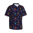 thumbnail image 1 of Lsque Games pattern Hawaiian Shirt for Men, Unisex Summer Beach Casual Short Sleeve Button Down Shirts-Medium, 1 of 9
