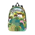 thumbnail image 1 of Lsque Garden Farm Pattern Canvas Daypack, Durable Backpack, High-quality Versatile Backpack,Vintage Compact Backpack-Medium, 1 of 6