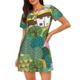 thumbnail image 1 of Lsque Garden Farm Pattern Nightgowns for Women Sleep Shirts Short Sleeve Nightshirt Pullover Nightdress Soft Sleepwear Relaxed Fit Nightdress, 1 of 6