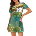 thumbnail image 1 of Lsque Garden Farm Pattern Nightgowns for Women Sleep Shirts Short Sleeve Nightshirt Pullover Nightdress Soft Sleepwear Relaxed Fit Nightdress, 1 of 6