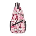 thumbnail image 1 of Lsque Garden Gnomes Pattern Cross Chest Bag Diagonally – Premium Durable Front Chest Sling with Adjustable Padded Strap, High-Capacity Storage, 1 of 8