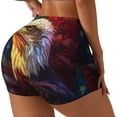 thumbnail image 1 of Lsque Geometric American Bald Eagle Pattern High Waisted Biker Shorts for Women-Tummy Control Fitness Athletic Workout Running Yoga Gym Shorts,Moisture-Wicking-Small, 1 of 9