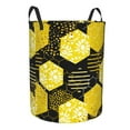 thumbnail image 1 of Lsque Geometric Pattern with Bee pattern Laundry Hamper Basket, Tall Woven Rope Hamper Basket for Clothes, Lightweight Storage Basket, Collapsible Waterproof-, 1 of 8