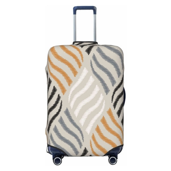 Lsque Geometric Printed Luggage Cover, Travel Luggage Protector,Scratch and Dirt Resistant, Fits 18-32 Inch Luggage - Large