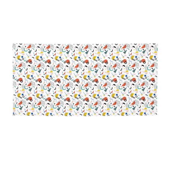 Lsque Geometric Retro Pattern Party Banner, Festive Banner , Holiday Celebrations and Events for Carnival Birthday Party Festival Decorations-Medium