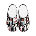 thumbnail image 1 of Lsque Geometric Sports Energetic Burst Pattern Womens Comfort Cotton on Scuff With Memory Foam and Anti-skid Sole Slipper-46/47, 1 of 7