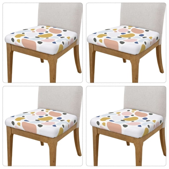 Lsque Geometric Spots Printed Square Couch Cushion Covers, Floral Sofa Cushion Covers Replacement, Stretch Couch Covers for Couch-16.9in