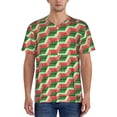thumbnail image 1 of Lsque Geometric Watermelon Pattern Mens Polo Golf Shirts Funny Graphics Shorts Sleeve Button Shirts Baseball T-shirt-4X-Large, 1 of 7