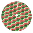 thumbnail image 1 of Lsque Geometric Watermelon Print Christmas Tree Skirt, Tree Skirt with Ties or Velcro, Perfect for Holiday Decorations, Halloween, and New Year-48", 1 of 7
