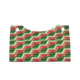 thumbnail image 1 of Lsque Geometric Watermelon Printed Long Tissue Box Cover Holder, Facial Paper Organizer Dispenser,Triangle with Bottom Belt, PVC Leather Decorative Organizer, 1 of 9