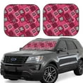 thumbnail image 1 of Lsque Geometry 2 PCS Windshield Sun Shade | CarFoldable Window Covers | Car Accessories Reflect UV for Universal Cars SUV Truck | Medium, 1 of 7