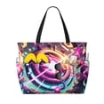 thumbnail image 1 of Lsque Geometry Dash Beach Travel Bag - Water-Resistant, Large Capacity Lightweight Tote with 7 Pockets for Women and Men - Perfect for Beach, Pool, Gym, and Travel, 1 of 6