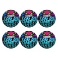 thumbnail image 1 of Lsque Geometry Dash Pattern 4" Drink Coasters Set of 6, Leather Absorbent Coasters, Table Coaster Set Decorative Coffee Cup Coasters Housewarming Gift, 1 of 7