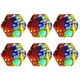 thumbnail image 1 of Lsque Geometry Dash Pattern 4" Drink Coasters Set of 6, Leather Absorbent Coasters, Table Coaster Set Decorative Coffee Cup Coasters Housewarming Gift, 1 of 1