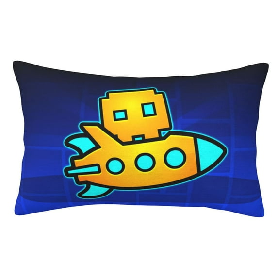 Lsque Geometry Dash Pattern Bedding Waterproof Pillow Protector Zippered Queen – Bed Bug Proof Pillow Encasement-14"x20"