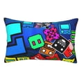 thumbnail image 1 of Lsque Geometry Dash Pattern Bedding Waterproof Pillow Protector Zippered Queen – Bed Bug Proof Pillow Encasement-16"x24", 1 of 6