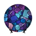 thumbnail image 1 of Lsque Geometry Dash Pattern Ceramic Decorative Plate Decorative Plates with Display Stand Personalized Porcelain Plate Ceramic Ornaments for Wall Hanging Decoration-8in, 1 of 6