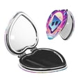 thumbnail image 1 of Lsque Geometry Dash Pattern Cosmetic Mirror 2.6 Inch Round Handheld Travel Pocket Makeup Mirror, 1 of 8