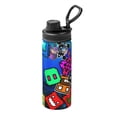thumbnail image 1 of Lsque Geometry Dash Pattern Water Bottle,18oz Sports Insulated Kettle for Cycling Gym Basketball Outdoor, Suitable as a Present, 1 of 8