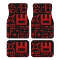 thumbnail image 1 of Lsque Geometry Dash Print 4-Piece Floor Mats, Heavy-Duty Rubber Liners, Anti-Slip Design, All-Season Automotive Protection, Vehicles, Cars, Trucks, and SUVs, 1 of 1