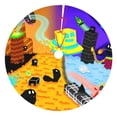thumbnail image 1 of Lsque Geometry Dash Print Christmas Tree Skirt, Tree Skirt with Ties or Velcro, Perfect for Holiday Decorations, Halloween, and New Year-48", 1 of 7
