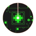 thumbnail image 1 of Lsque Geometry Dash Print Christmas Tree Skirt with Ties and Velcro,Xmas Holiday Decorations, Adjustable Tree Skirt-36", 1 of 6