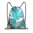 thumbnail image 1 of Lsque Geometry Dash Print Drawstring Backpack Bag Sport Gym Sackpack Cinch Bags Drawstring Bags Draw String Sport Bag-Medium, 1 of 8