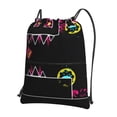 thumbnail image 1 of Lsque Geometry Dash Print Drawstring zipper Backpack Bag Sport Gym Sackpack Cinch Bags Drawstring Bags Draw String Sport Bag-One Size, 1 of 6