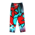 thumbnail image 1 of Lsque Geometry Dash Print Women's Pajama Pants, Lounge Pant - Comfortable Home Wear,Elastic Waistband, Stylish Design-Medium, 1 of 9