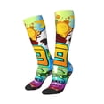 thumbnail image 1 of Lsque Geometry Dash Printed Crew Socks Men's Women's LightWeight Thin Casual Calf Socks ,Knee High Socks,Cotton Socks, 1 of 9