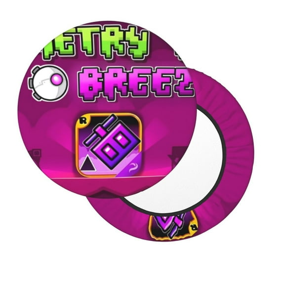 Lsque Geometry Dash Round Bar chair cushion covers Velvet Fabric Premium Comfort Protects from Scratches and Stains for 14-17 Inch Chair- 13 inch