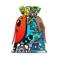 thumbnail image 1 of Lsque Geometry Dash for Christmas Gift Bags ,Party Gift Bag, Christmas Goody Bags for Christmas Holidays Party Favors and Presents-Medium, 1 of 7