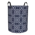 thumbnail image 1 of Lsque Geometry Flower pattern Laundry Hamper Basket, Tall Woven Rope Hamper Basket for Clothes, Lightweight Storage Basket, Collapsible Waterproof-, 1 of 8