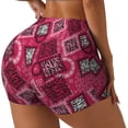 thumbnail image 1 of Lsque Geometry Pattern High Waisted Biker Shorts for Women-Tummy Control Fitness Athletic Workout Running Yoga Gym Shorts,Moisture-Wicking-Large, 1 of 9