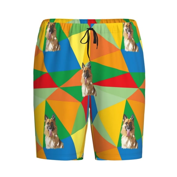 Lsque German Shepherd Dog Mens Sleep Pajama Shorts,Short Pajama Pants, Cotton Ultra-Soft Knit-XX-Large