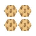 thumbnail image 1 of Lsque German Shepherd Dog Pattern 4" Drink Coasters Set of 4, PVC Leather Absorbent Coasters, Table Coaster Set Decorative Coffee Cup Coasters Housewarming Gift -Hexagon, 1 of 6