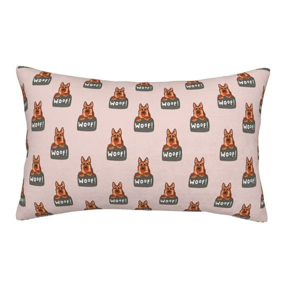 Lsque German Shepherd Dog Pattern Pillow Case – Soft & Cozy Throw Pillow Cover, Hypoallergenic Cushion Case for Sleeping Women with Envelope Closure-14"x20"