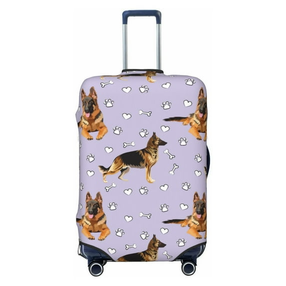 Lsque German Shepherd Dog Printed Luggage Cover, Travel Luggage Protector,Scratch and Dirt Resistant, Fits 18-32 Inch Luggage - Large