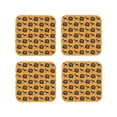 thumbnail image 1 of Lsque German Shepherd Woof Pattern 4" Drink Coasters Set of 4, PVC Leather Absorbent Coasters, Table Coaster Set Decorative Coffee Cup Coasters Housewarming Gift -Square, 1 of 6