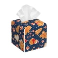 thumbnail image 1 of Lsque Gingerbread Delights Printed Tissue Box Cover Holder, Facial Paper Organizer Dispenser,Square with Bottom Belt, PVC Leather Decorative Organizer, 1 of 8